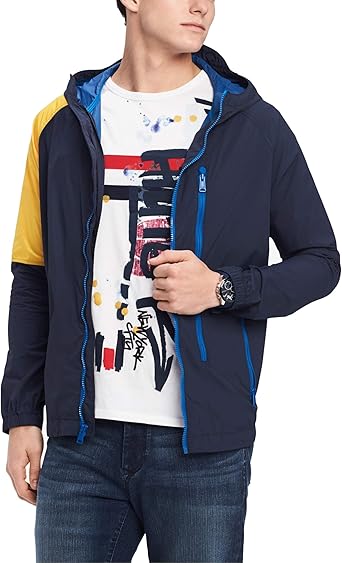 tommy hilfiger hooded windbreaker