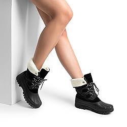 DREAM PAIRS Women's Winter Duck Boots Mid Calf Warm