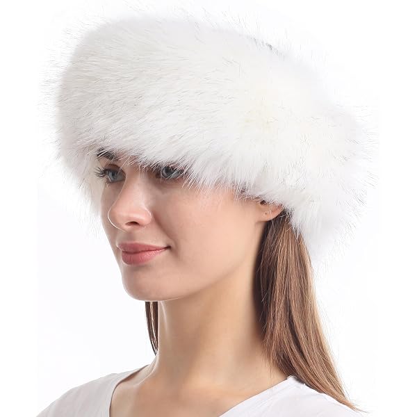 Faux Fur Headband with Elastic for Women display picture 1