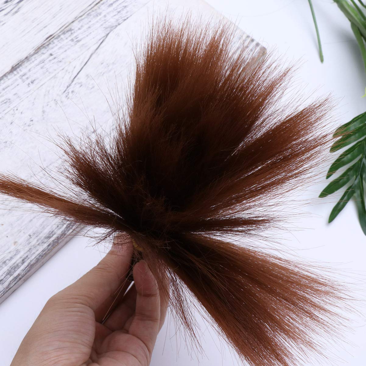 HEALLILY 5Pcs Doll Wig, 6.3 inch Doll Hair Wefts, Straight Synthetic Fake Hair Extensions Replacement for Girls Arts Crafts Doll Making Kits Accessories Supplies