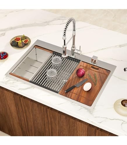 33 In Undermount Kitchen Sink Workstation 33X19X10 Jordan - View #8