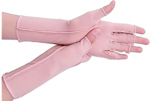 NURCOM Compression Arthritis Gloves, Rheumatoid Pain Relief Compression Gloves for Women & Men, Premium Fingerless Circulation Gloves for Arthritis & Joint Pain, Swelling, Tendonitis, 1 Pair Pink M