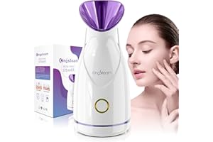 Kingsteam Facial Steamer - Nano Ionic Face Steamer Warm Mist Steamer for Face Home Sauna SPA, Face Humidifier Steamer for Facial Deep Cleaning Unclogs Pores, with Aromatherapy Kit (Purple)