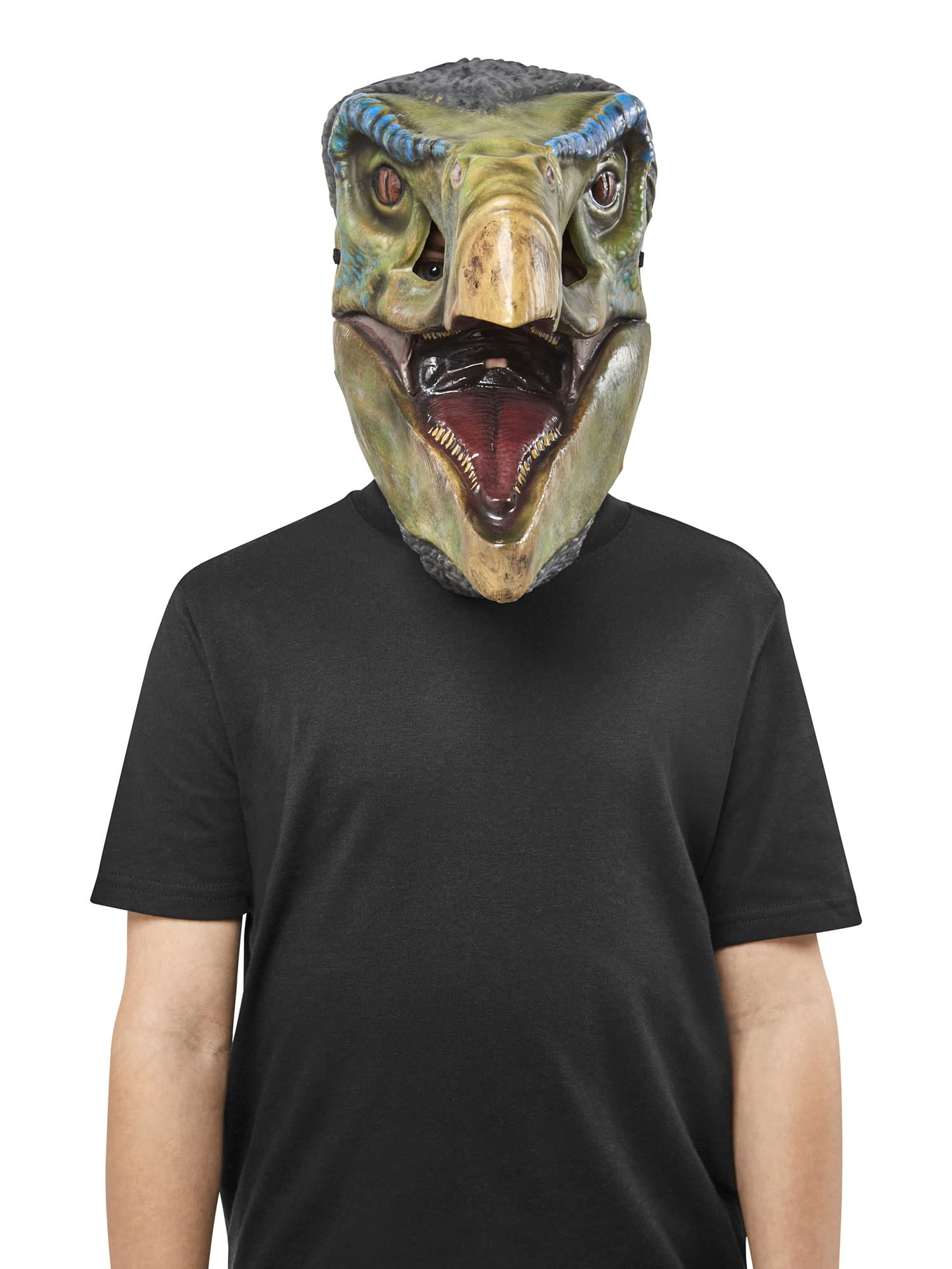 Rubies Official Jurassic World Therizinosaurus 1/2 Face Mask, Dinosaur Kids Mask One Size Halloween Halloween