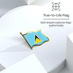 Saint Lucia Flag Lapel Pin - Enamel Metal National