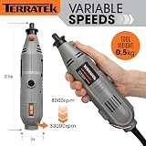 Terratek Corded Rotary Tool 234pc Accessory Set 135W 8000-33000RPM view 3