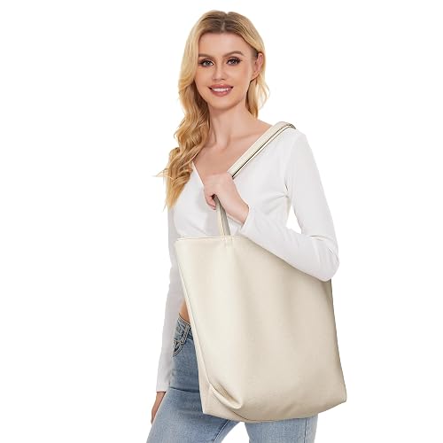 thumbnail image 2 of HOXIS Oversize Vegan Leather Tote Bag - Women's Weekender Travel Purse & Shopper Handbag 2 of 14