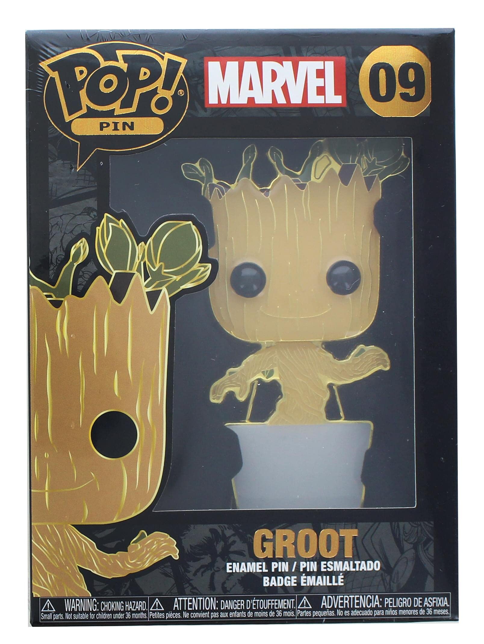 Funko 182246 Marvel Pop Pin Enamel Baby Groot W/Chase Figurine, Multicolor, MVPP0013