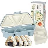 Airniese 6 in 1 Onigiri Mold for Making and Storing Sushi,Non-Stick Rice Ball Mold for Seaweed Cilantro Rice Balls,Triangle S