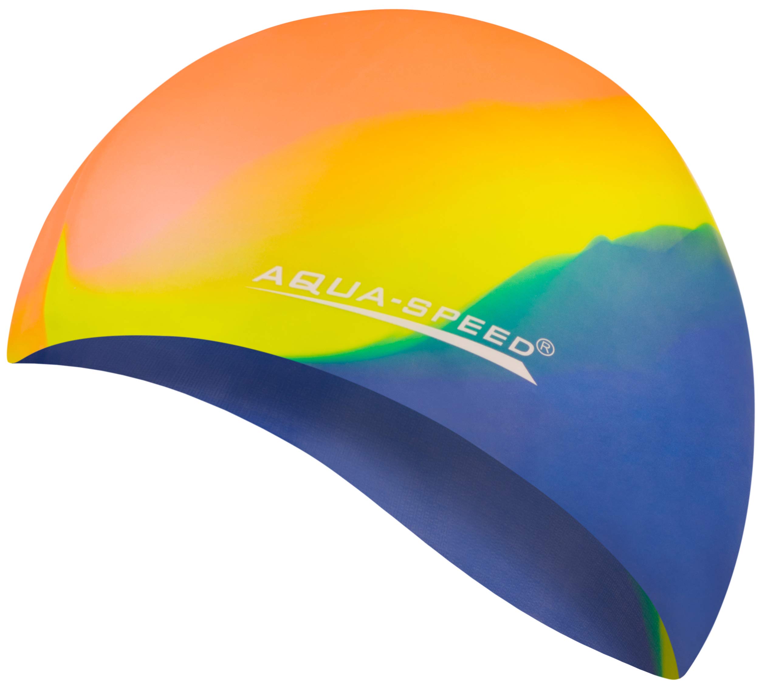 Aqua Speed BUNT Colourful swim cap + microfibre towel | adult | child | swimming cap | silicone | tearproof | waterproof | 46. colourful / 48