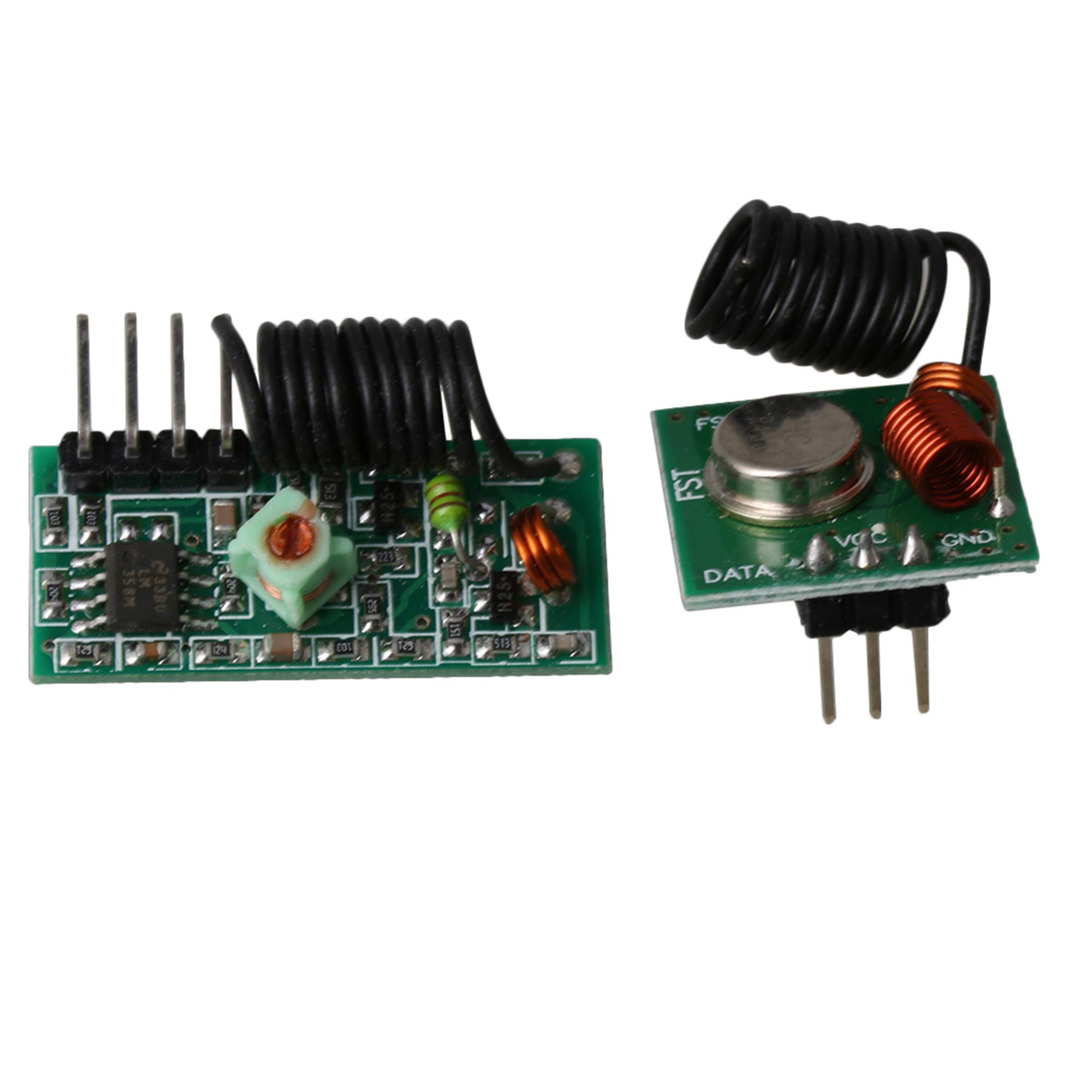 BQLZR 1 Set Of 433Mhz RF Wireless Transmitter And Receiver Module Green PCB