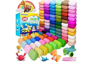 Ixiaoyoo Air Dry Clay, 100 Colors Modelling Clay for Kids, Safe & Non-Toxic, DIY Model Art & Crafts Toys with Sculpting Tools, Home Party Favors, Birthday & Christmas Gifts for Ages 3-12 Boys & Girls