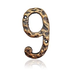 5.5 Inch House Numbers, Cast Iron Home Address