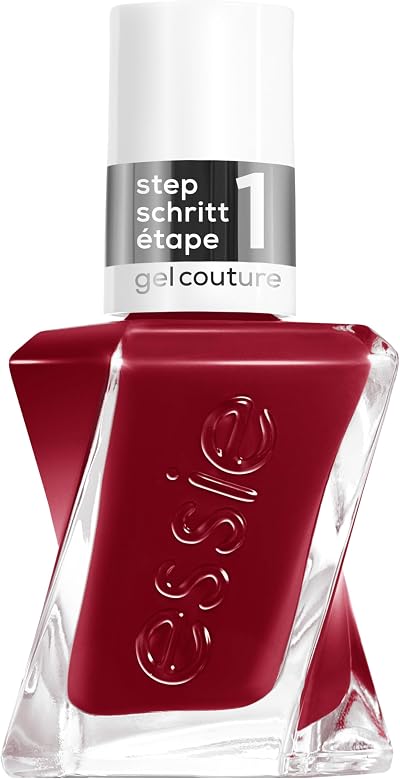 essie Gel by essie Longwear Nail Polish Deep Red Paint The Gown Red No UV