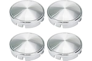 Modengzhe 64mm Wheel Rim Hub Center Covers Center Caps 64mm Lug to Lug Replacement Compatible with Volvo if Applicable (Chrome Base & Silver Sticker),Pack of 4