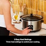 Morphy Richards 6.5L Slow Cooker Ceramic Pot Brushed Steel view 2