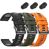 VELEYOK 22mm Watchband Compatible With Garmin Fenix 8 Pro tactix 8 47mm/Fenix E/Fenix 7 Pro/7/Fenix 6 Pro/6/5 Plus/5,Silicone QuickFit Strap for Descent G2/G1 Solar/Forerunner 970/965/955/945/935