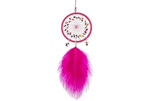 HOLSM-III Mini Dream Catchers - Rose Turkey Feathers, Handmade Small Dreamcatcher for Bedroom, Dream Catcher for Girls, Dream Catchers for Boys, Dream Catcher Wall Decor