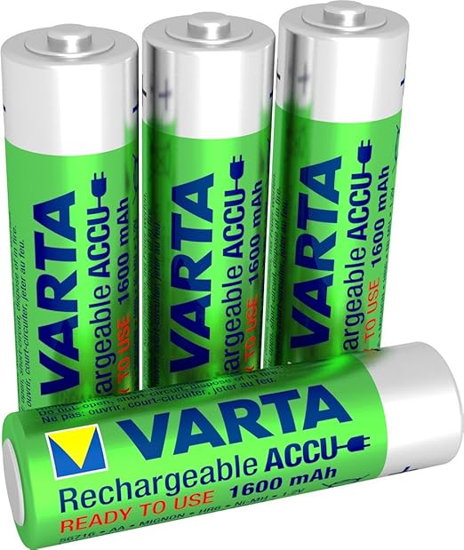 Varta AA Rechargeable ACCU Batteries 1600mAh NiMH 4 pack Amazon.co