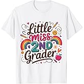Little Miss 2nd Grade First Day of Second Grade Cute Girls T-Shirt