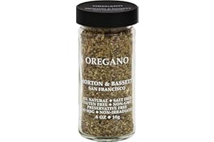 Morton & Bassett Oregano, 0.6 oz – Non-GMO, Salt-Free, Aromatic Herb for Pasta, Pizza & Mediterranean Cuisine