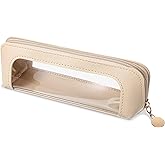 YQQYG Makeup Brush Bag, Clear Makeup Bag Travel Makeup Brush Holder Toiletry Bag with Zipper Makeup Bag Purse Organizer for Women