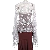 EASEDAILY Women's 1920s Shawls and Wraps for Evening Party Dress Sparkling Sequin Deco Wedding Scarf for Bride