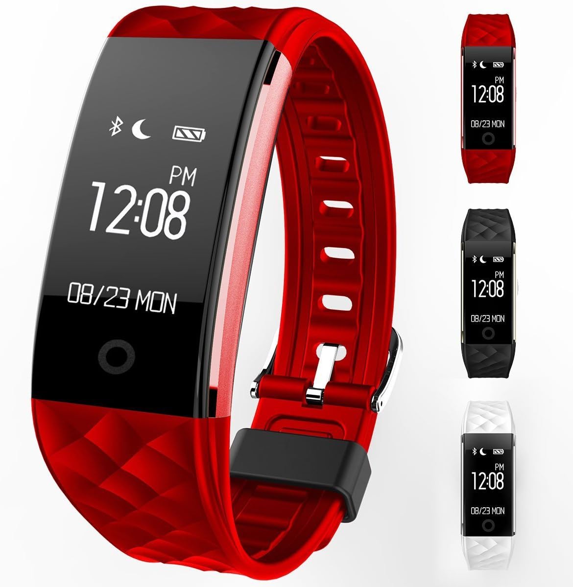BUENAVO Fitness Tracker S2 Smart Wristband Bracelet, IP67 Waterproof Wireless Bluetooth Call Remind Auto Sleep Monitor Sport Pedometer Activity Tracker for Android iOS Phones