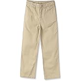 Bienzoe Boys School Uniform Pants: Kids Adjustable Waist Cotton Regular Slacks