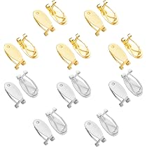 20 Convertisseurs Boucles D'oreilles Clip En Acier Inox 316 - Pour Oreilles Non Percées, Avec Coussinets Silicone