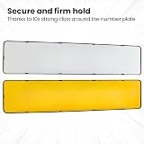 PRO Number Plate Holder 2x Black Frameless Universal UK view 5