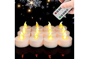 VicRole Flameless Tea Lights Candles with Remote Control, Electric Flameless Candles Flickering LED Battery Operated Tealight