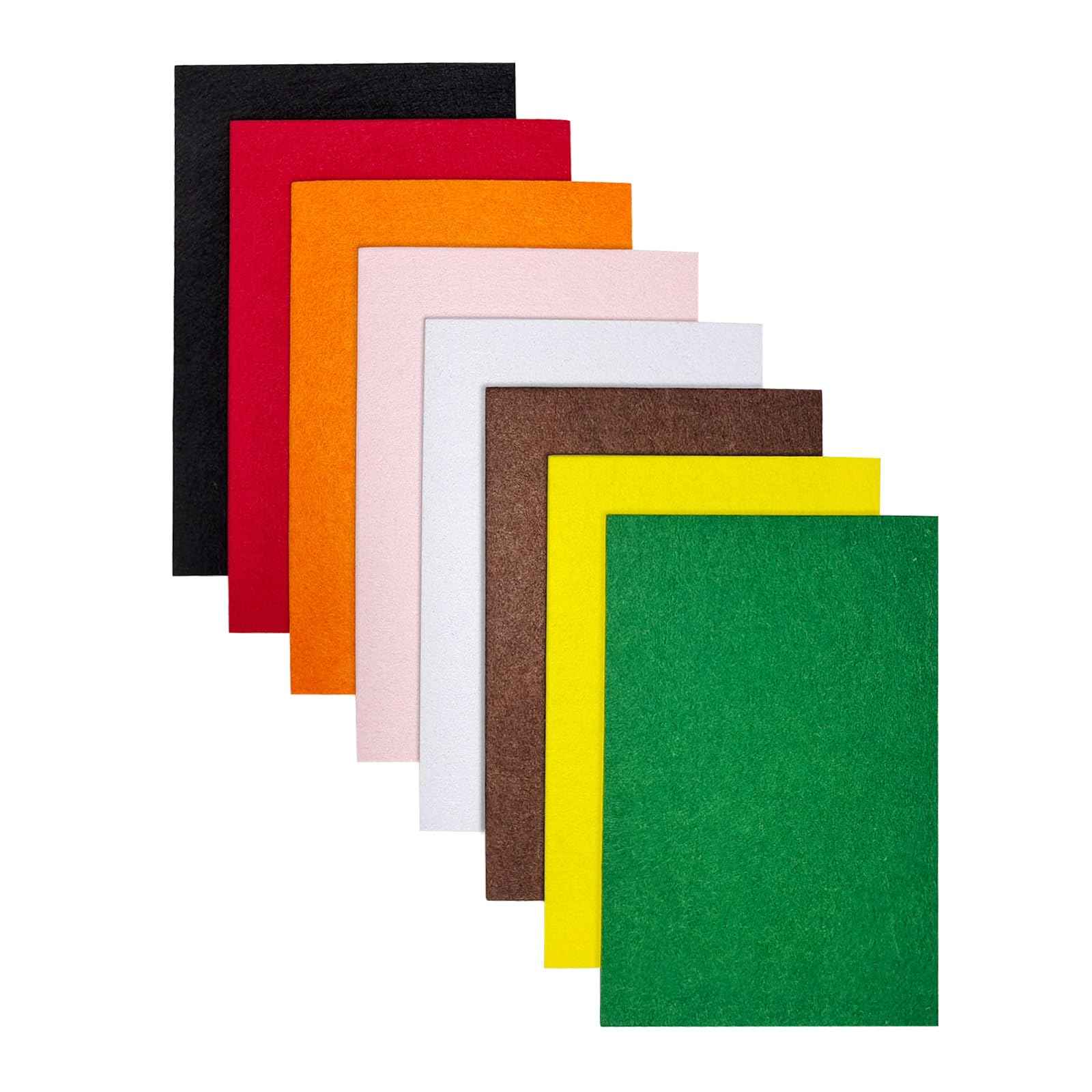 Jtnohx Stiff Felt Fabric for Crafts, 2mm Thick Colour Felt Sheets, 8 Pcs 20x30cm Craft Fabric for Sewing & DIY Projects (Christmas Series)