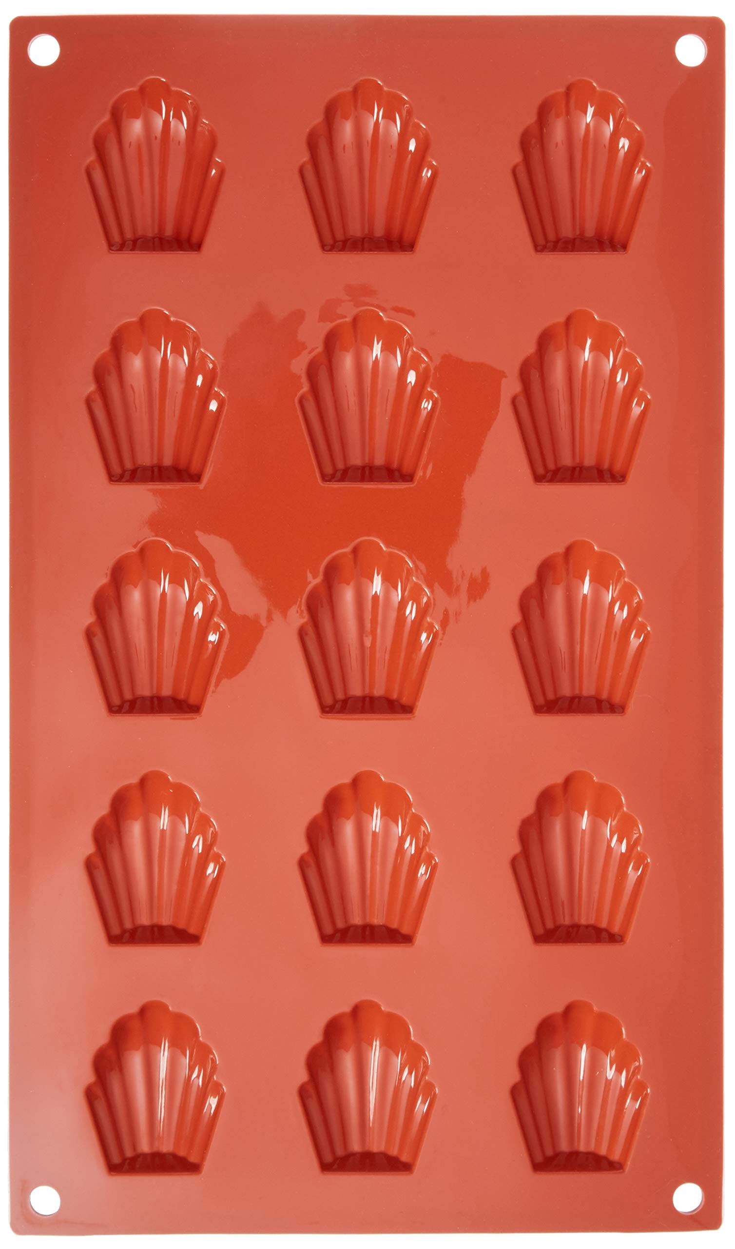 silikomart | SF031 Silicone mould for MADELEINE Monoportions, non-stick, 15 Monoportions, Pack of 1 Cake mould, 44 x 34 mm, h 10 mm, Made in Italy