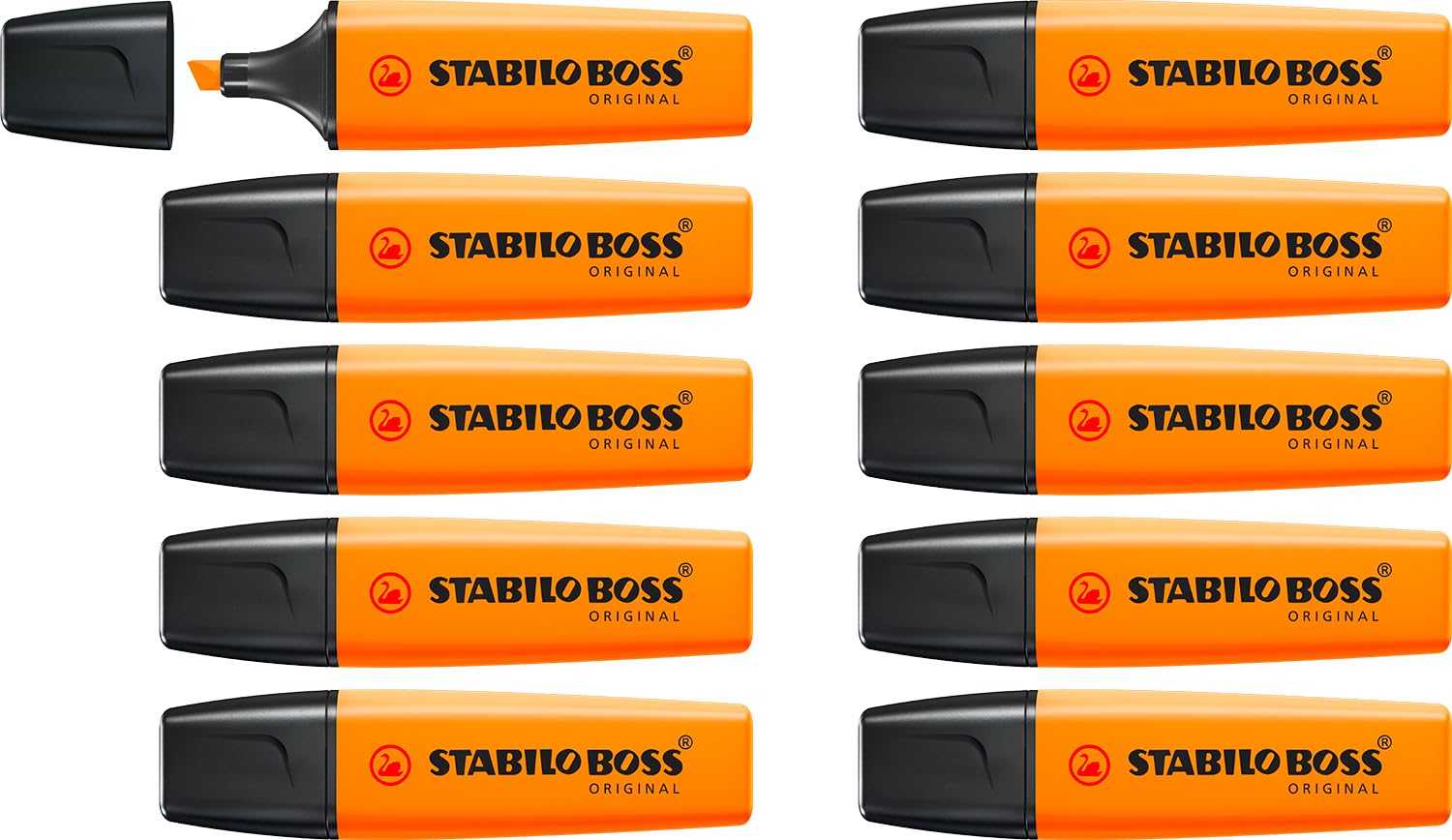 STABILO BOSS ORIGINAL - Highlighter - Pack of 10 - Orange
