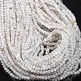 Song Xi 180pcs 2mm Natural Gray Labradorite Gemstone Beads Faceted Round Loose Stone Beads for Jewelry Making (1 Strand)