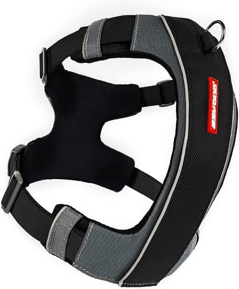 EzyDog X-Link Harness | Dog Harness, Small, Black, Reflective Stitching, No Pull, Breathable Material