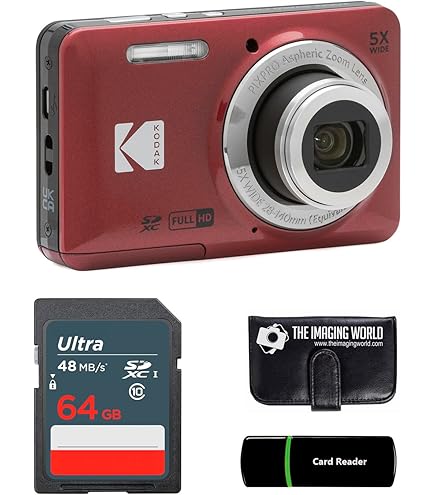 Amazon.com : Kodak PIXPRO FZ55 Red 16MP Digital Camera 5X Optical