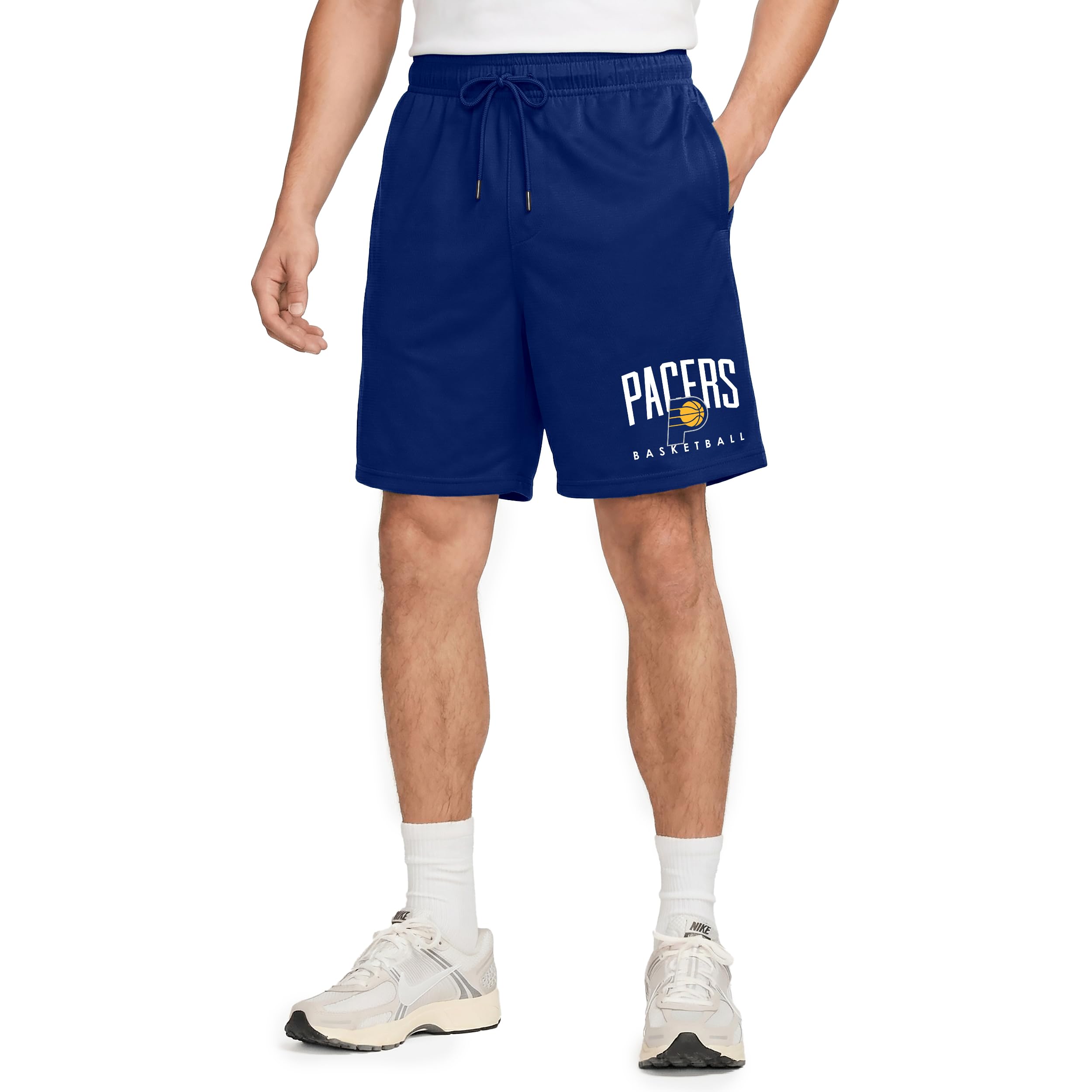 Ultra Game Men’s NBA Official Soft Air Mesh Teamster Basketball Shorts - Classic Fit, Indiana Pacers, Team Color 2, X-Large Image