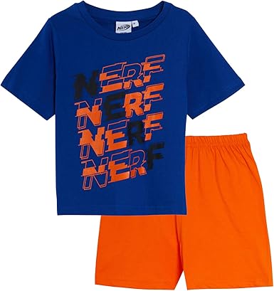 Nerf Boys Short Pyjamas Kids Summer Shortie Pjs Set Nightwear T Shirt Shorts Amazon Co Uk Clothing