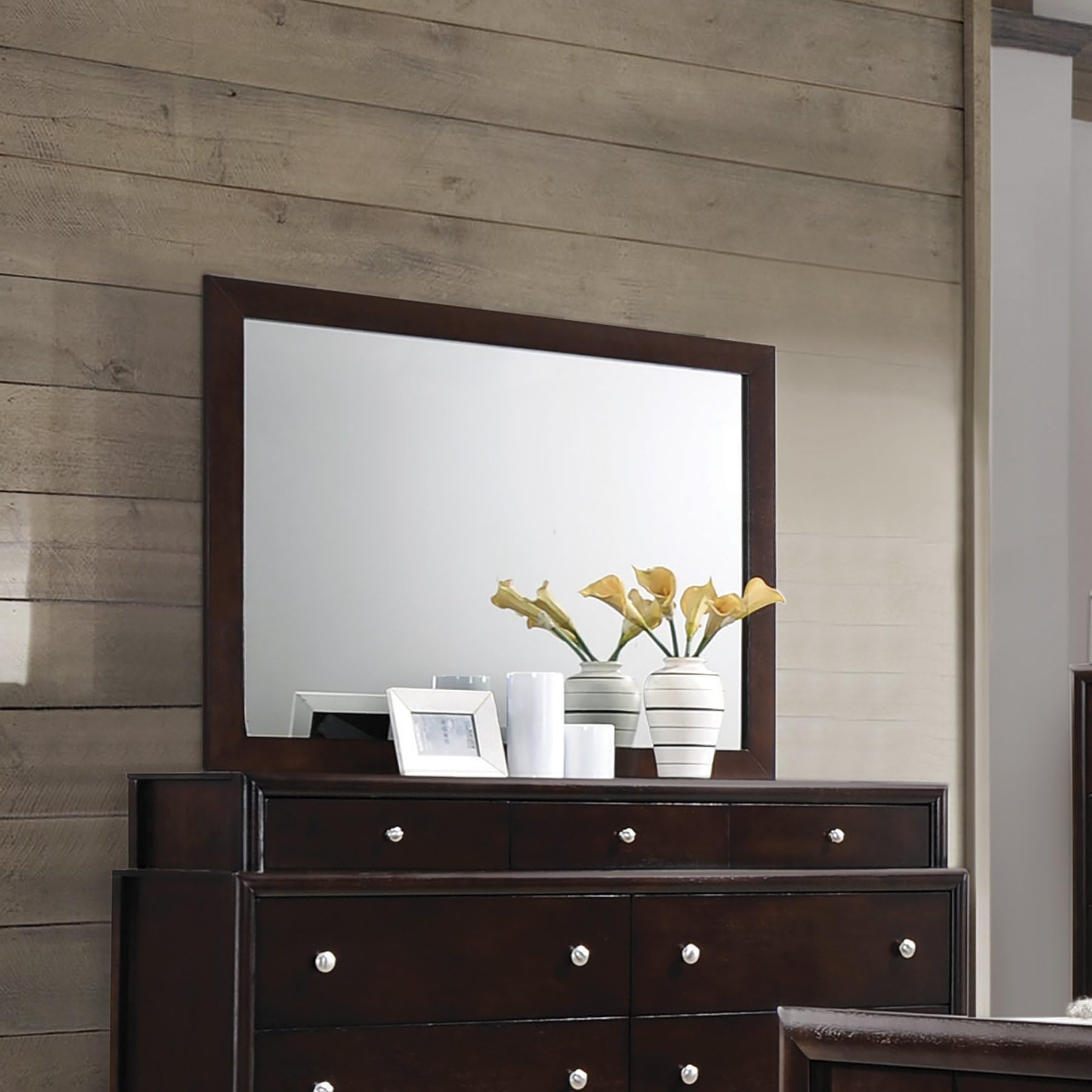 Coaster Home Furnishings Dresser Mirror, Dark Merlot