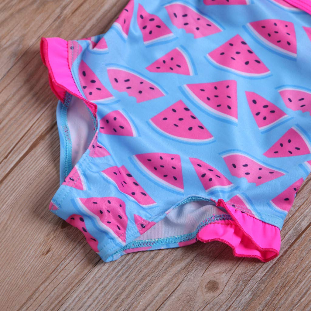 Maillot De Bain Bebe Fille 6mois 12mois 18mois 24mois 1 Piece Anti Uv Bikini Bebe Lavable Couche De Bain Motif Pasteque A Sechage Rapide Combinaison Bebe Maillot De Plongee 70 0 6mois Bebe
