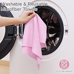Homaxy Microfiber Cleaning Cloth Roll, 40 Pack