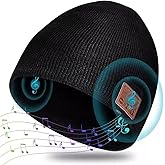 ColoFocus Bluetooth Beanie Hat for Men, Music Men Hat Christmas Beanie Black Hat, Winter Sports for Dad Husband Boys Women