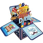 Amorista Pop up Birthday Cards Gifts for Dad from Daughter Son, Best Father Day Decoration Ideas for Men