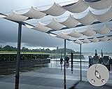 SunnyRoyal Light Grey 7'x7' Waterproof Pergola