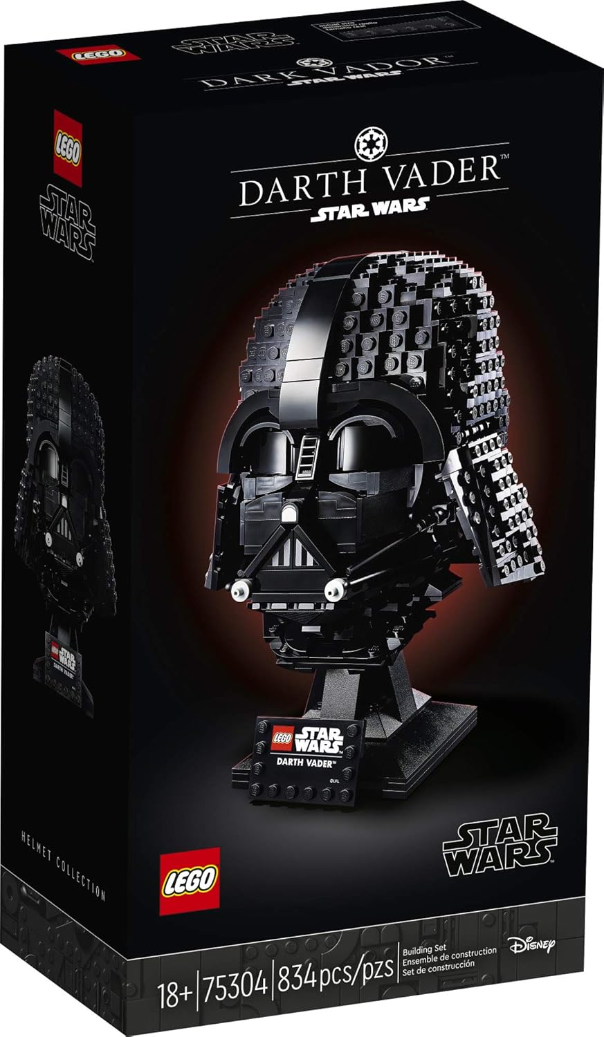 LEGO Star Wars Darth Vader Helmet 75304 Collectible Building Toy, New 2021 (834 Pieces): Toys & Games