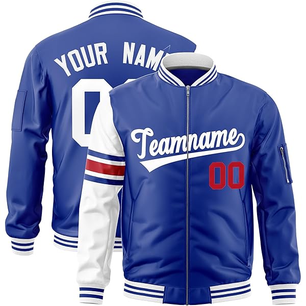 Vintagearc Men's KU Kansas Letterman Style Bomber Jacket - Casual