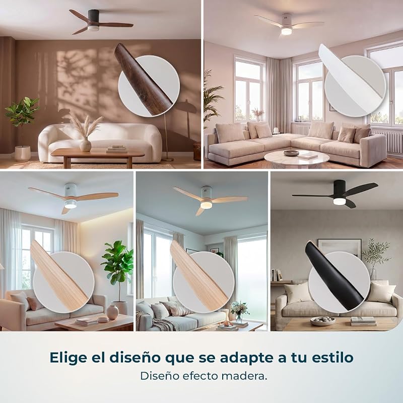Ventilador de teto Aero 4600 Arctic White & White com luz