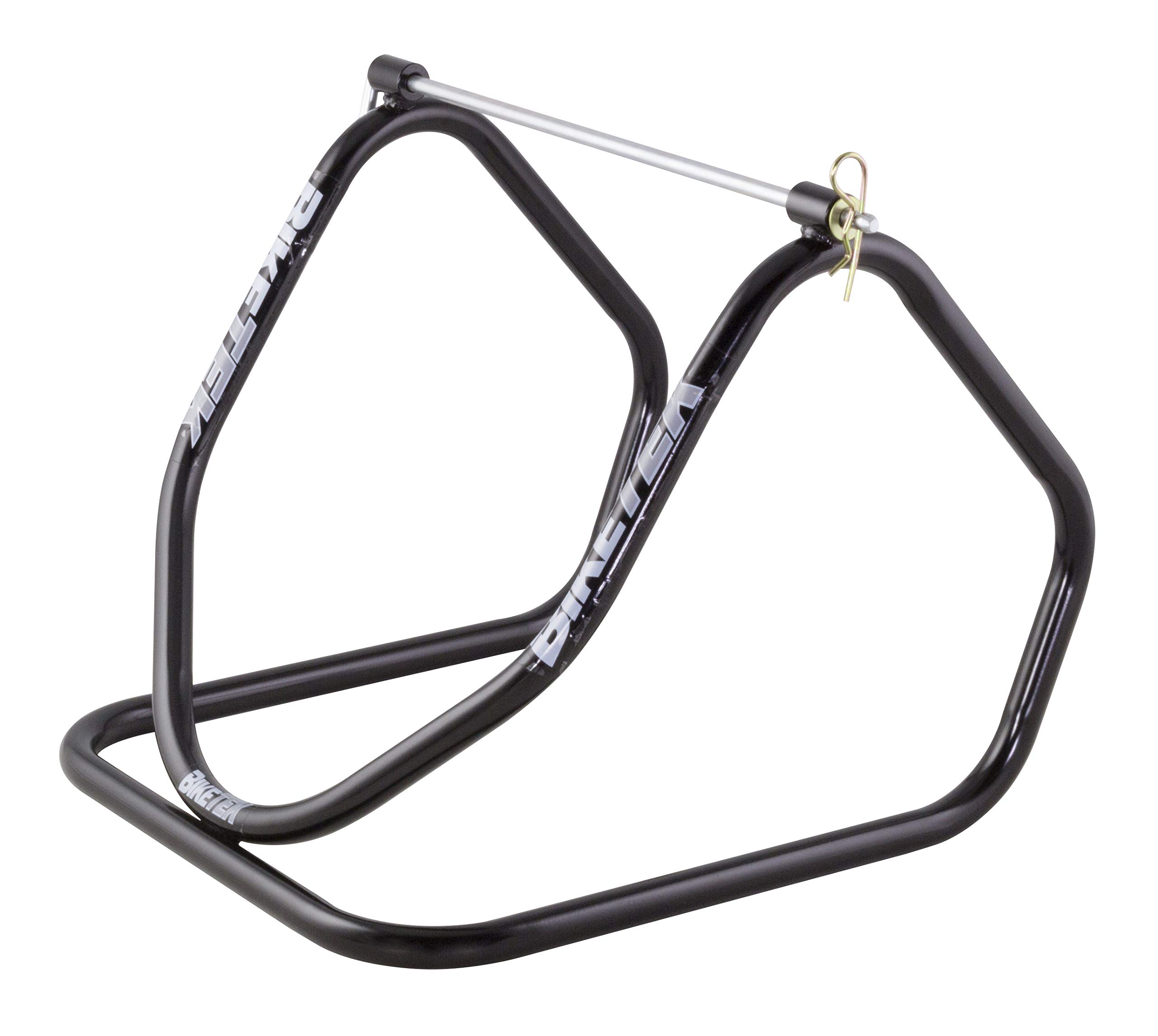 BIKETEK Static Rear Motorcycle Axle Stand – 1-Piece Heavy-Duty Rear Axle Support for Storage & Display – Fits Through Rear Wheel Axle – Powder-Coated Steel – Ideal for Long-Term Garage Storage